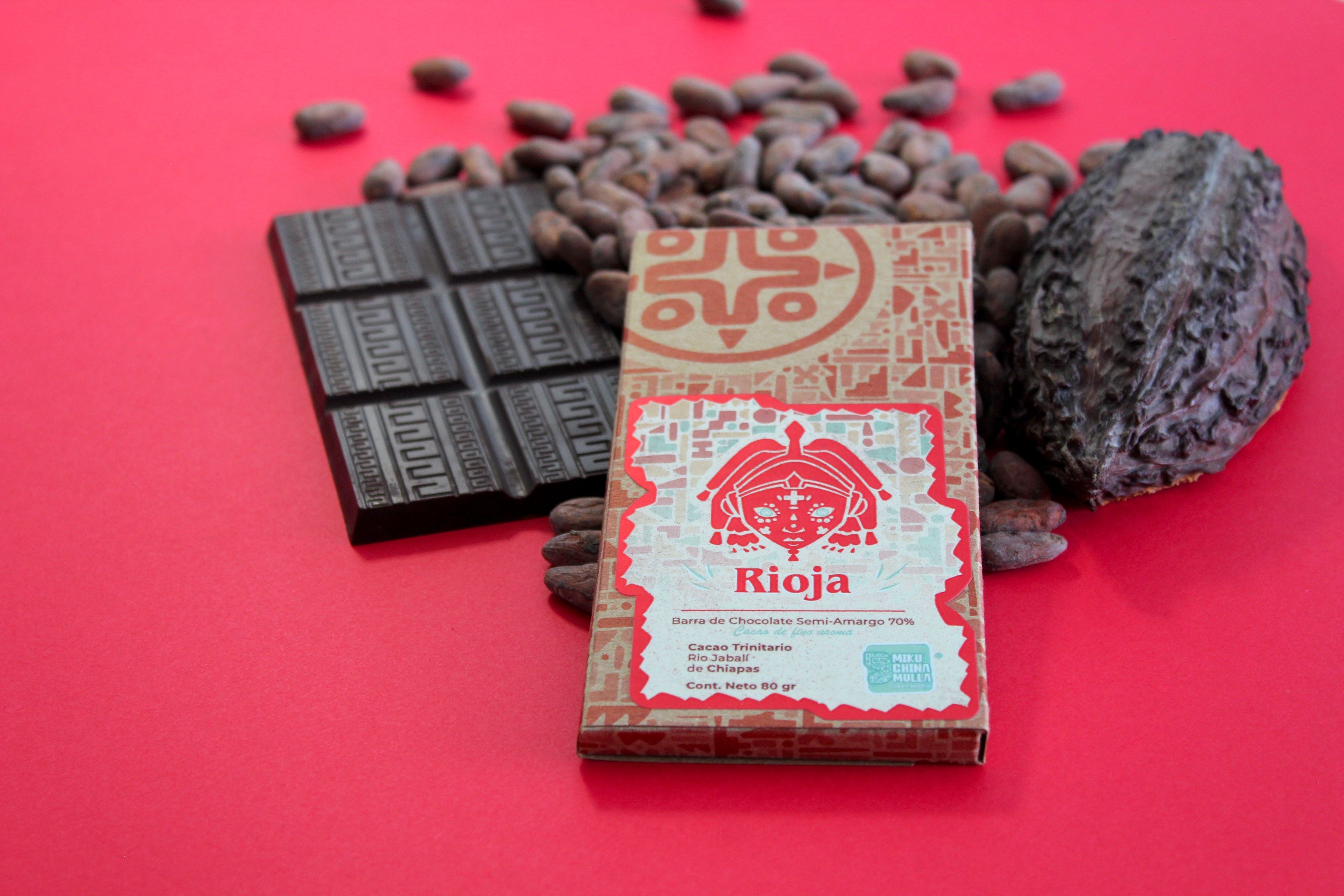 Chocolate semi amargo al 70% cacao trinitario de Comalcalco Tabasco