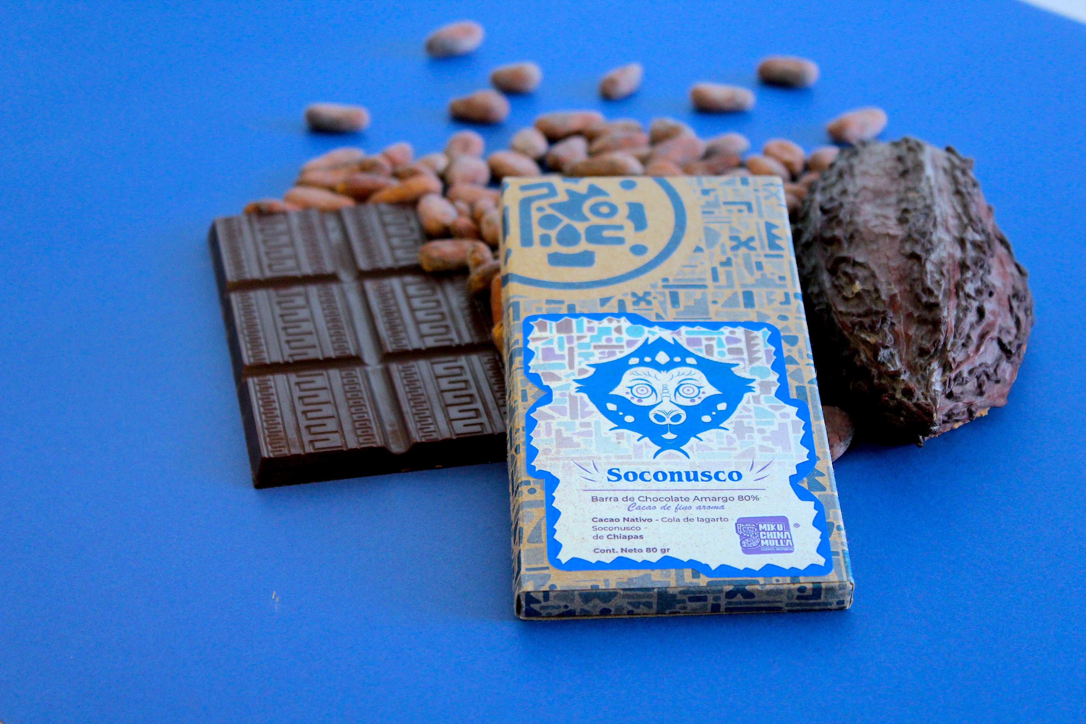 Chocolate amargo al 80% cacao de real Soconusco Chiapas