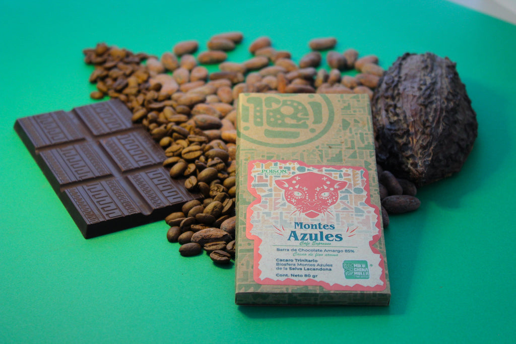Barra de chocolate amargo 85% cacao trinitario con café