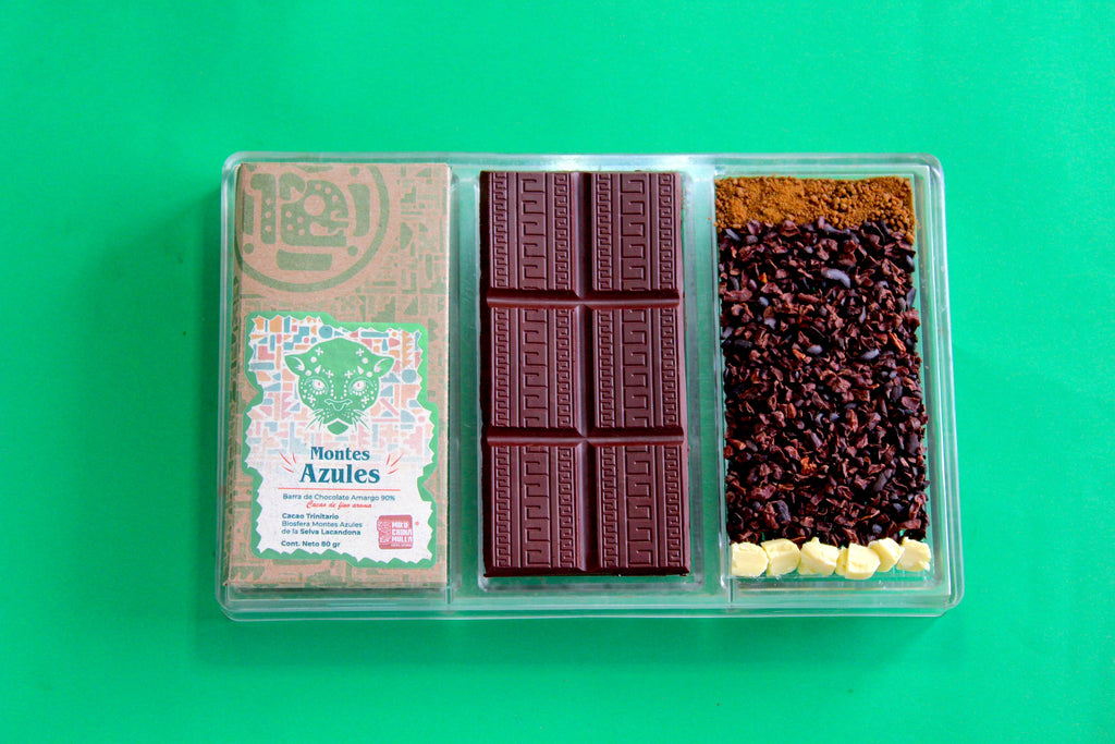 Chocolate amargo al 90% cacao trinitario de la biosfera montes azules