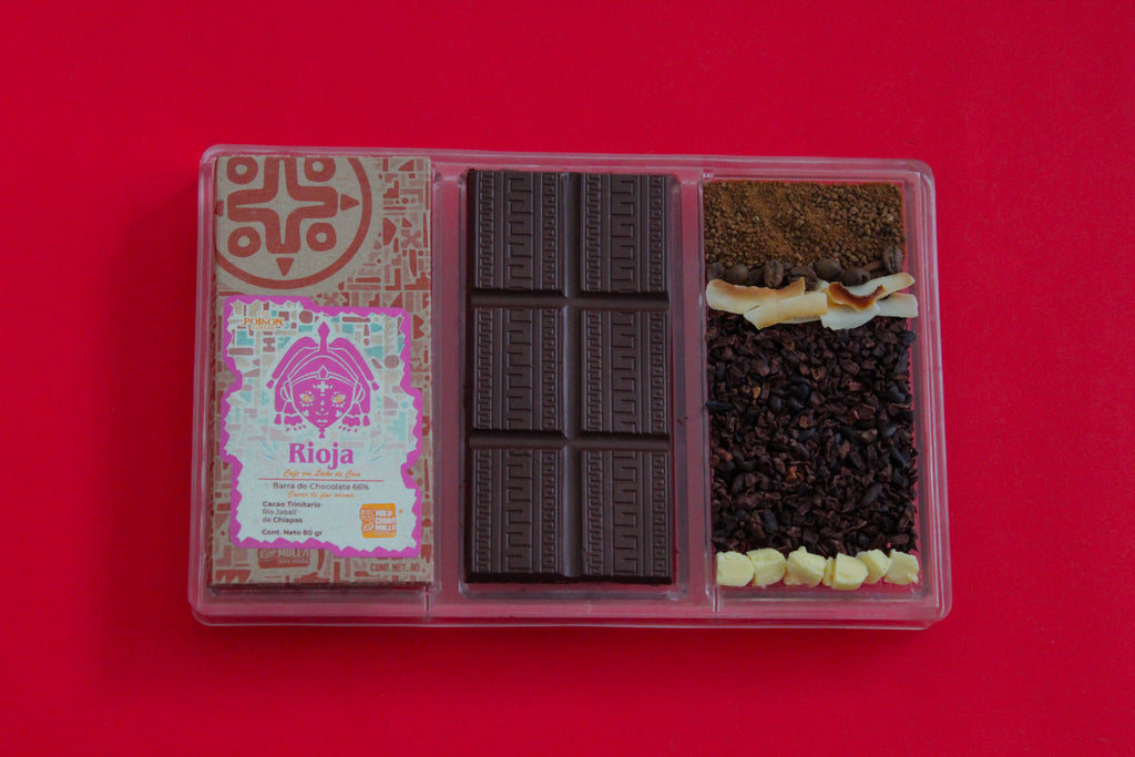 Chocolate al 66% cacao Trinitario con leche de coco y café de especialidad