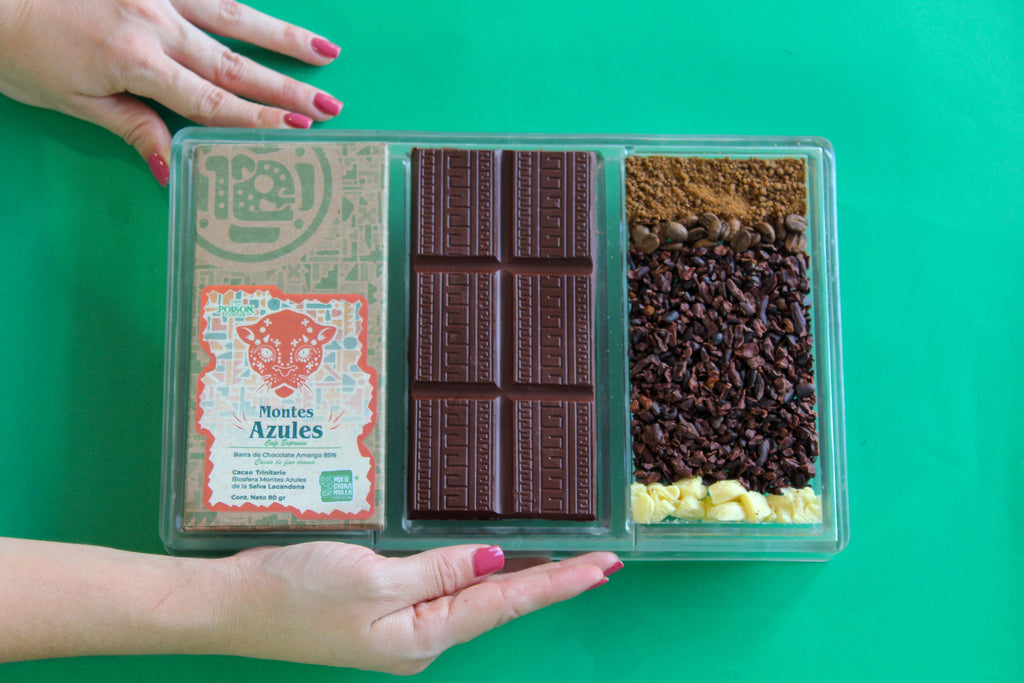 Barra de chocolate amargo 85% cacao trinitario con café